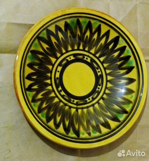 Блюдо Конаково Зик СССР ручная роспись