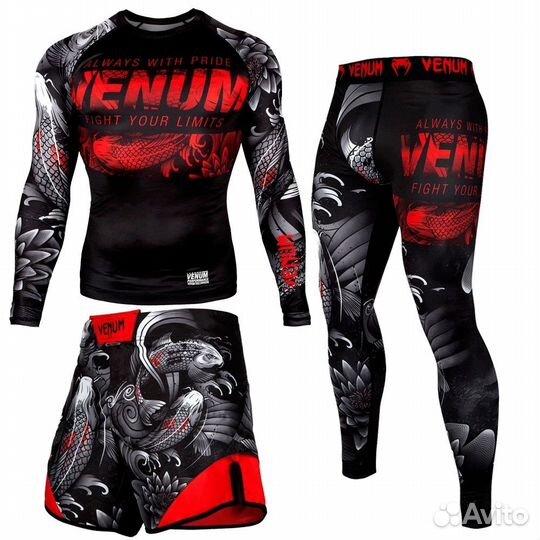 Комплект Venum 3 в 1 (Рашгард, Шорты, Леггинсы)