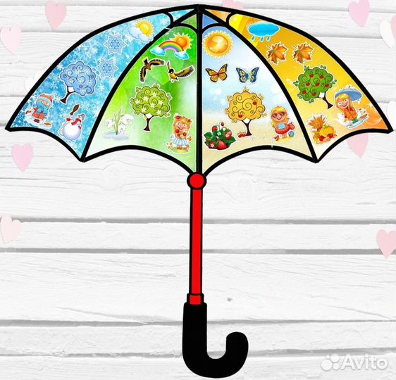 Дидактическая игра Времена года - Зонтик