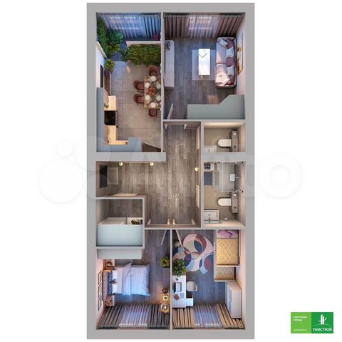 3-к. квартира, 76,3 м², 4/10 эт.