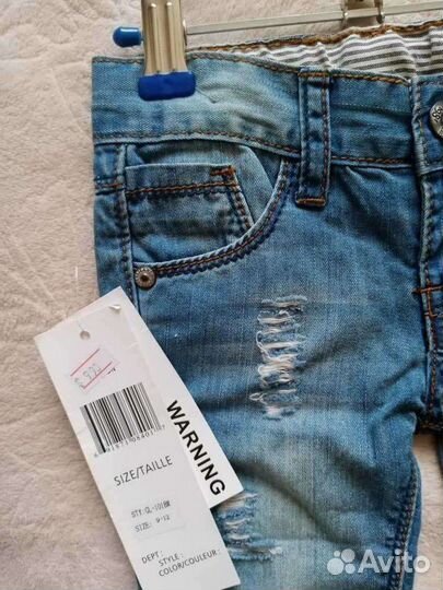 Джинсы для мальчика новые 4-6мес