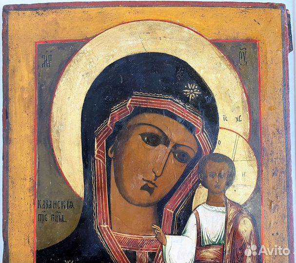 Икона Казанская Божия Матерь 19 век