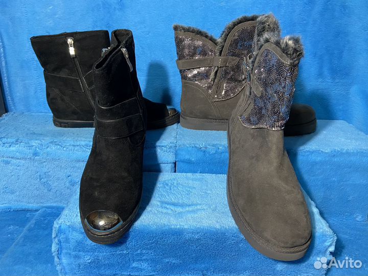 Сапожки винтаж разные зима осень