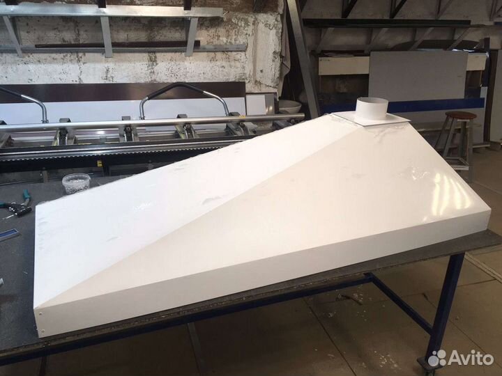 Зонт вытяжной пристенный 900х750х400