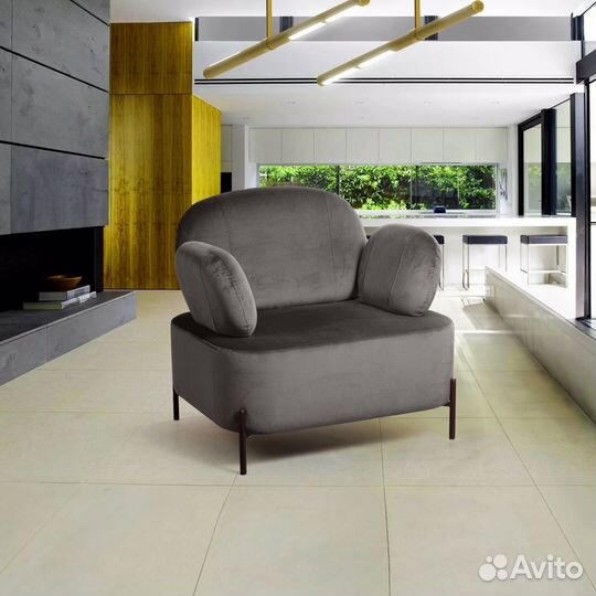 Кресло Dandy, бархат антрацит 14