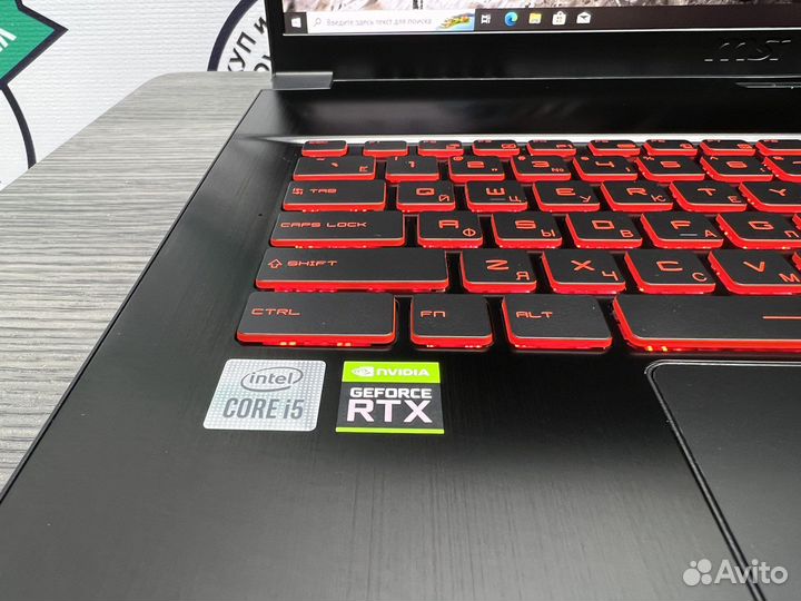 MSI 17 12 ядер Core i5-10500H RTX3050Ti 144Hz SSD