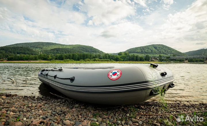 Лодка mishimo river JET 470 под водомет серый