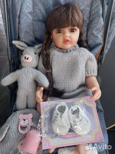 Кукла реборн полностью силиконовая, 55см
