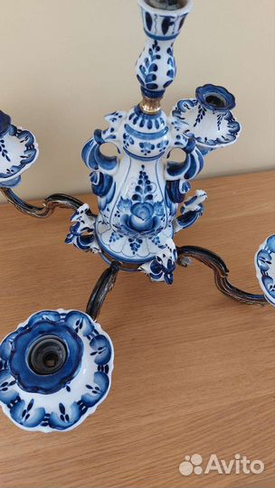 Люстра потолочная гжель