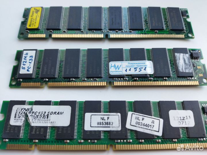Оперативная память Sdram PC133 (3 шт*512Mb)