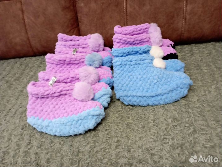 Теплые тапочки женские, детские