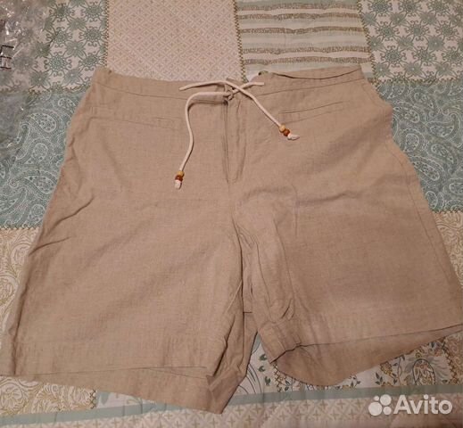 Шорты женские 46-48 хлопок лен