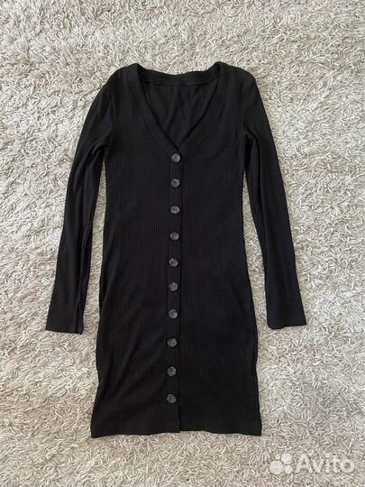 Платье женское черное обтягивающее