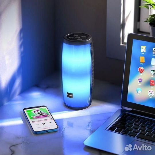 Колонка Borofone BR20 Sound Wave LED