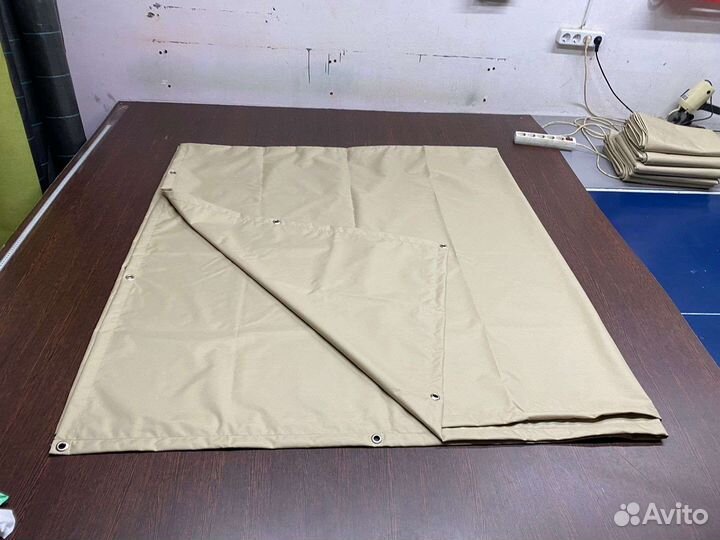 Тент для навеса полог от дождя и солнца бежевый