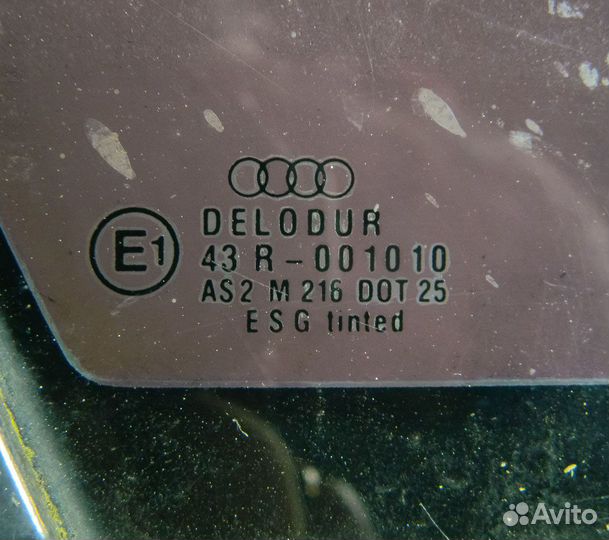 Стекло кузова заднее левое Audi 80 B3