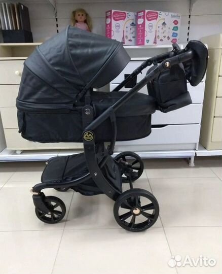 Коляска детская luxmom 608-2, 2в1 экокожа