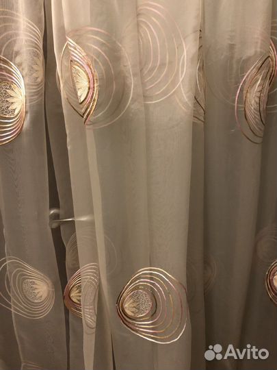 Тюль и шторы готовые, размер 4,35*2,48 (ш*в)