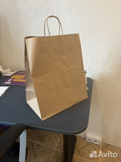 Пачка подарочных пакетов из крафт бумаги