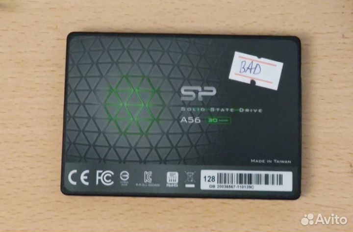 Ssd диск 128Гб Silicon Power, нерабочий