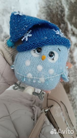 Вязаная игрушка сова (ручной работы)