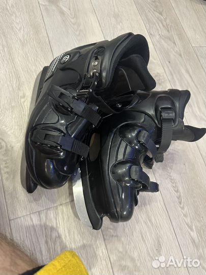 Коньки Larsen (39-40 разм) на застежках, не шнурки