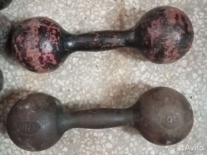 Гантели чугунные, СССР