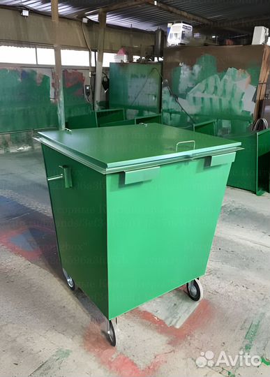 Евроконтейнер мусорный из металла 1,1 м3 L2032