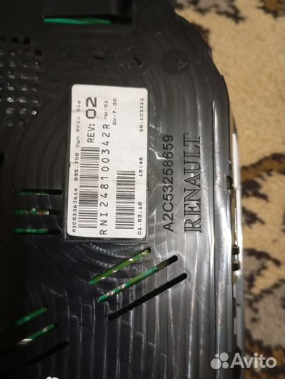 Приборная панель на Рено Меган 3