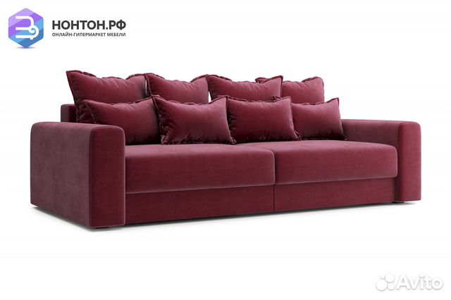 Диван тик-так Омега бордовый