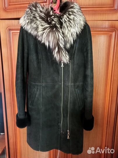 Дубленка с чернобуркой