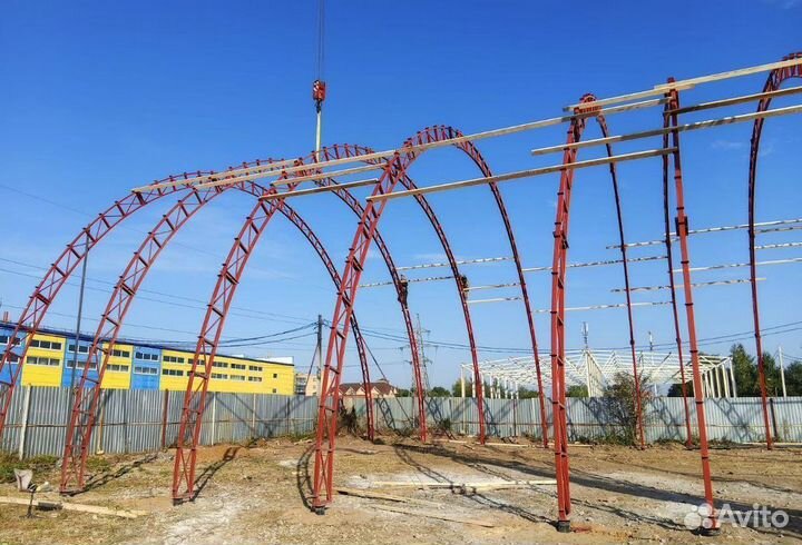 Ангар из сэндвич панели