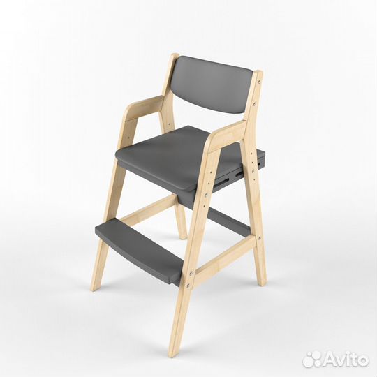 Стул растущий Вуди комбо серый новый