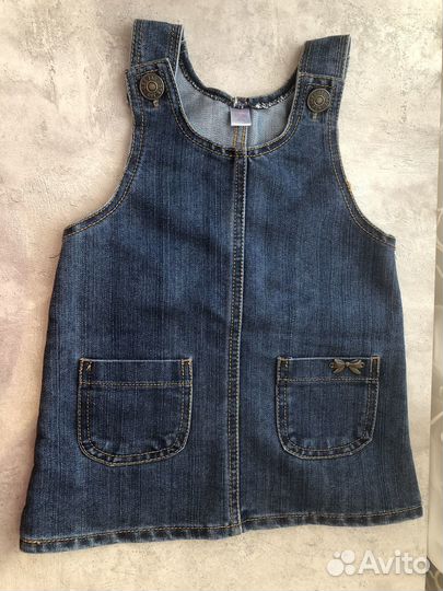 Джинсовый сарафан для девочки 86