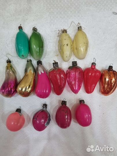 Елочные игрушки.Овощи,фрукты,шишки