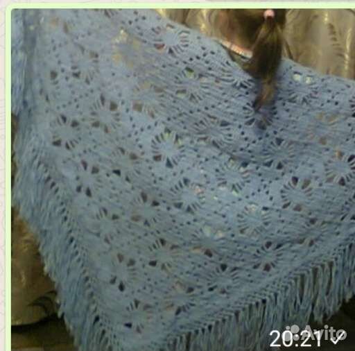 Шаль, работа крючком