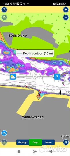 Карты глубин Чувашия