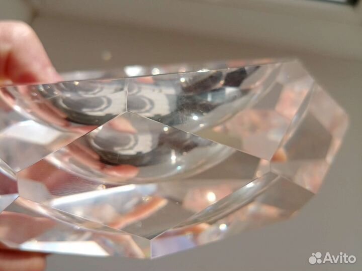 Пепельница СССР, оптическое стекло. Новая