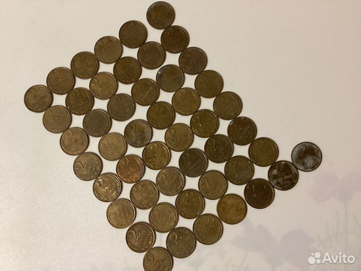2 копейки СССР лот 49 штук
