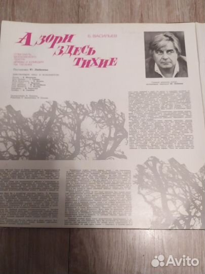 А Зори Здесь Тихие Виниловая пластинка