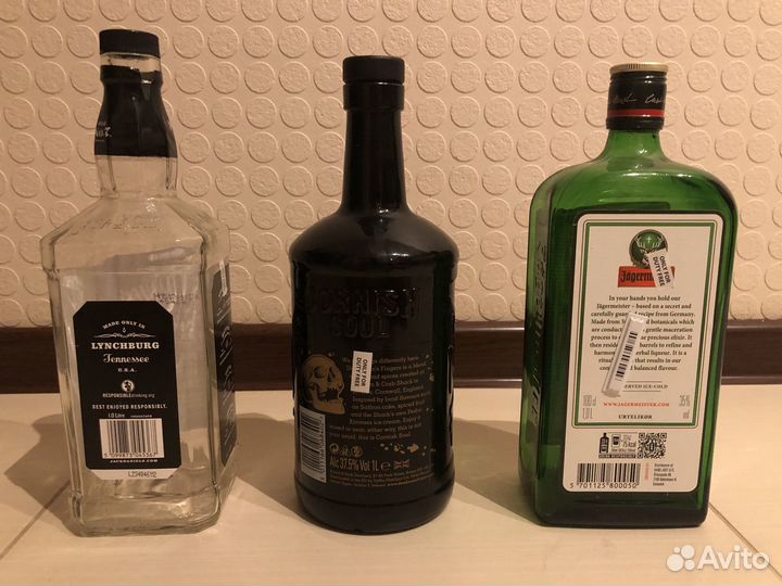 Бутылки Jajermeister,JackDaniels,DeadMansFinger