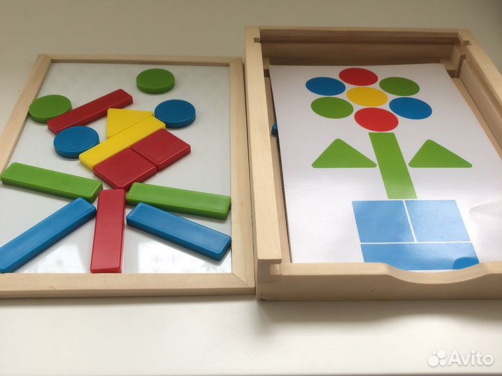 Деревянная мозаика с карточками