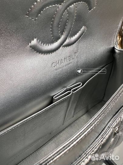 Сумочка Chanel flap 2.55 gold/silver