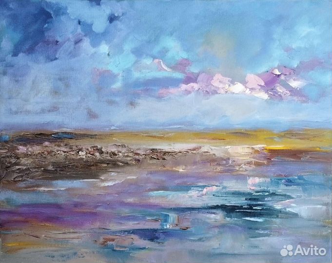 Картина маслом на холсте морской пейзаж