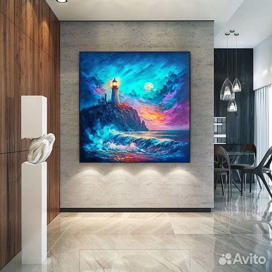 Интерьерная картина маслом на холсте Ручная работа