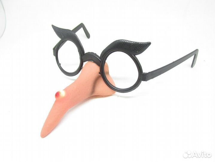 Очки с носом ведьмы мигающие