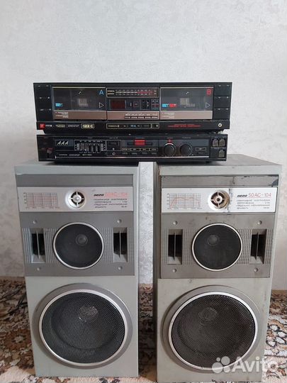 Колонки вега 50 ас-104 и магнитофон