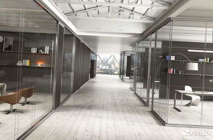 Межкомнатные стеклянные перегородки раздвижные