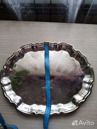 Поднос посеребренный. Европа середина 20 века