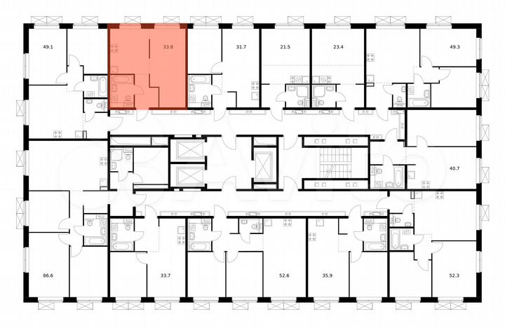 1-к. квартира, 33,8 м², 18/21 эт.